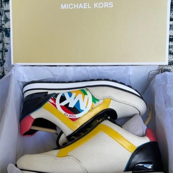 Michael Kors Maddy Trainer Heavy Canvas Cream Multi WMNS - Picture 11 of 16